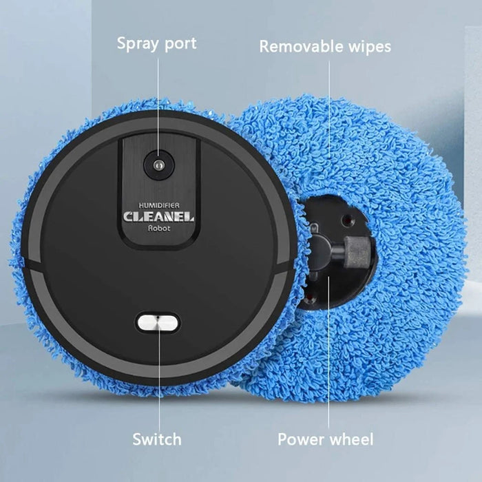 K555 Mop Cleaner Rechargeable Intelligent Sweep Vacuum Cleaner Humidifying Spray Robot Cleaner - Black - 6