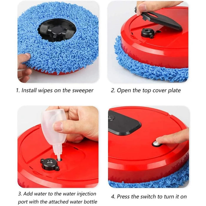 K555 Mop Cleaner Rechargeable Intelligent Sweep Vacuum Cleaner Humidifying Spray Robot Cleaner - Black - 7
