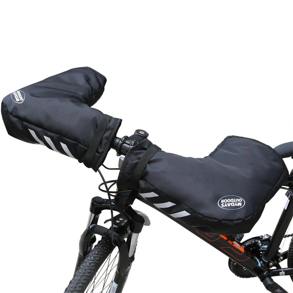 1 Pair Waterproof Oxford Cloth Fleece Lining Mittens Bicycle Motorcycle Riding Gloves for Winter - 2
