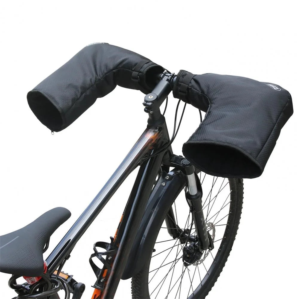1 Pair Waterproof Oxford Cloth Fleece Lining Mittens Bicycle Motorcycle Riding Gloves for Winter - 7