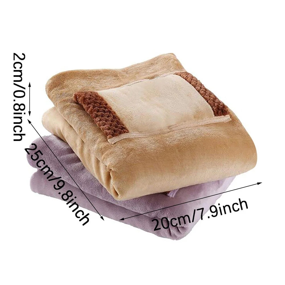 USB Electric Blanket Soft Bed Warmer Machine Washable Electric Heating Mat for Home Office, 60*80cm - Camel - 7