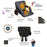 Heated Stadium Seat Foldable Bleacher Chair 6 Reclinng Positions Back and Arm Support Thick Cushion for Outdoors Picnic Camping Sports - 4