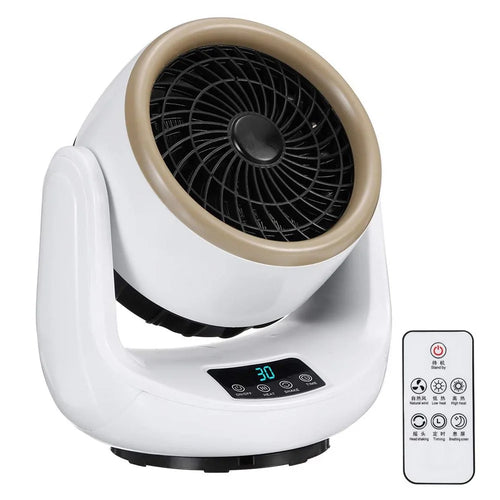 3 Gears Fan Warmer Remote Control Portable Electric Heater Home Office Bathroom Radiator Desktop Air Heater - US Plug - 1
