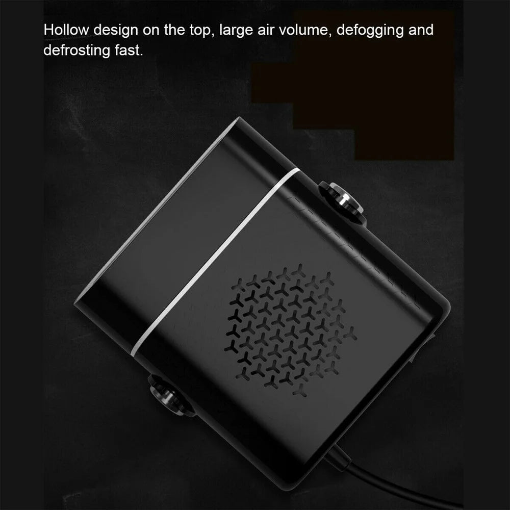 12V 2-in-1 Car Demister Heater Fan Adjustable Automobile Mounted Heater 120W Vehicle Heating Cooler Fan - Black - 4