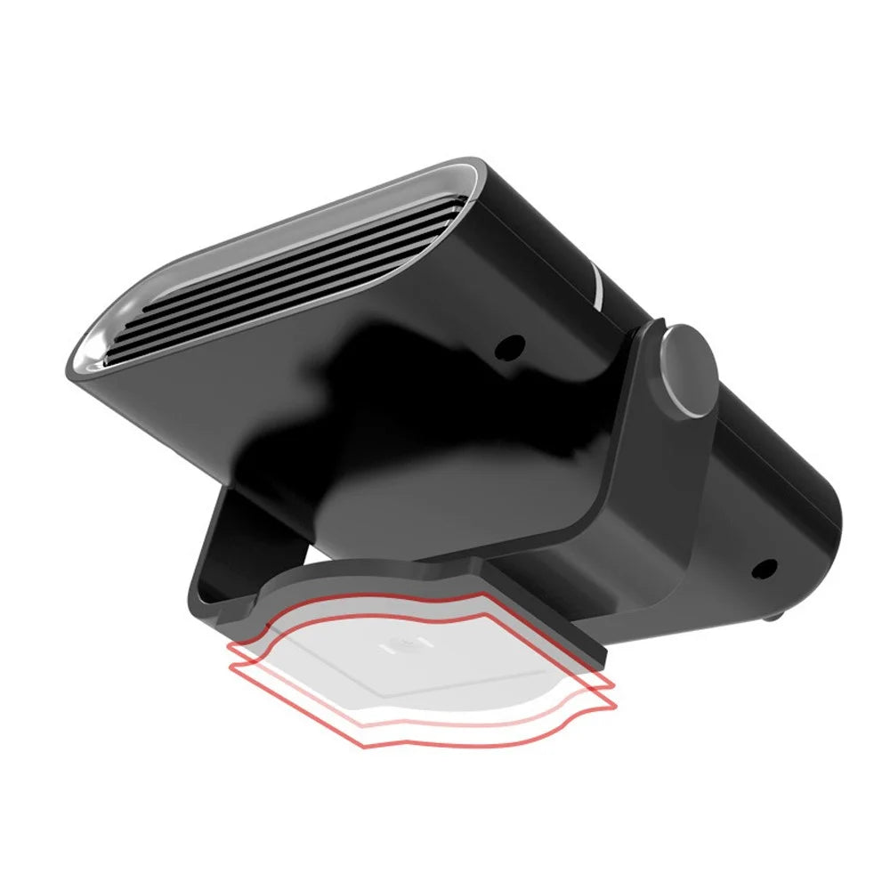 12V 2-in-1 Car Demister Heater Fan Adjustable Automobile Mounted Heater 120W Vehicle Heating Cooler Fan - Black - 7