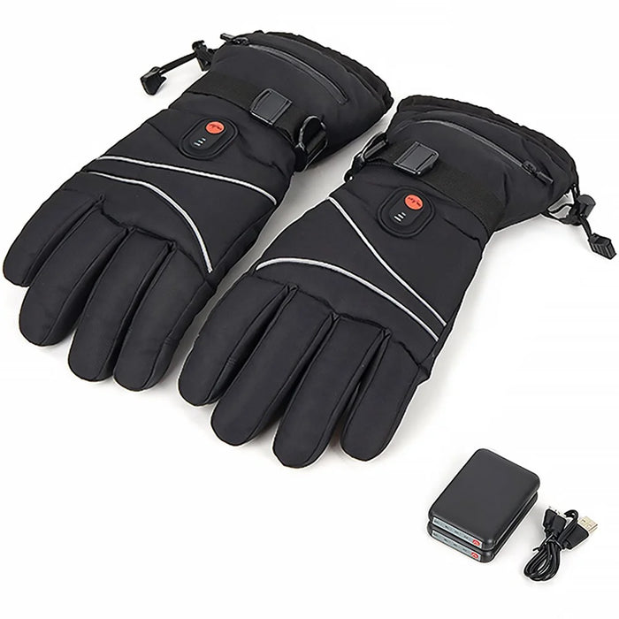 1 Pair Electric Heated Gloves Portable Battery Heating Thermal Gloves Touchscreen Function Hand Warmer for Cycling Hiking Snowboarding Outdoor Winter Sports - 1