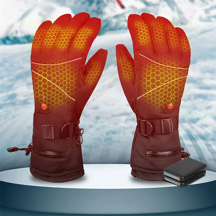 1 Pair Electric Heated Gloves Portable Battery Heating Thermal Gloves Touchscreen Function Hand Warmer for Cycling Hiking Snowboarding Outdoor Winter Sports - 2