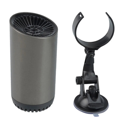 Fast Heating Cup Shape Car Warm Air Blower Portable Fan Window Defroster Demister Car Heater with Rotating Sucker Base - 1
