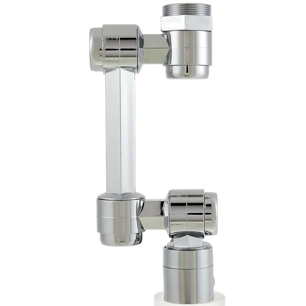 2-Gear Extended Arm Kitchen Bathroom Tap Aerator 1440-Degree Rotatable ABS Sink Faucet Anti-splash Sprayer (No FDA Certification, BPA Free) - 2