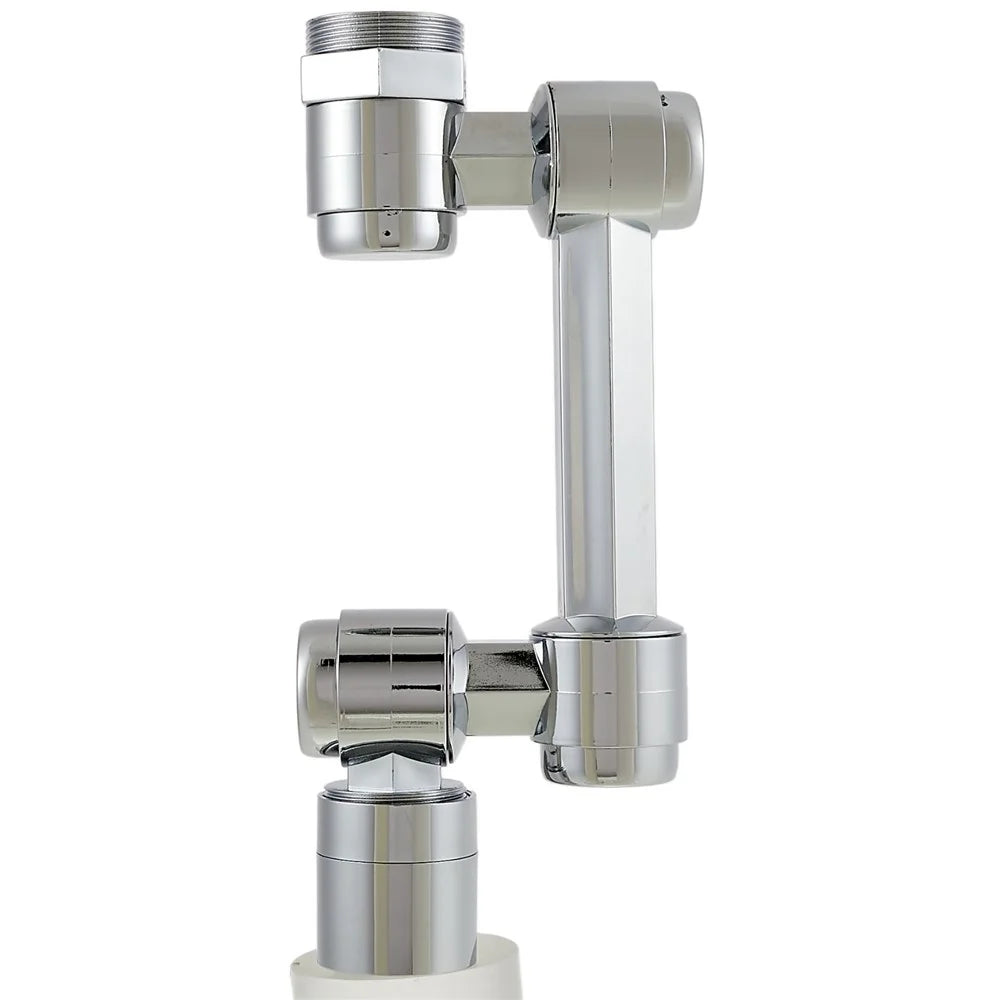 2-Gear Extended Arm Kitchen Bathroom Tap Aerator 1440-Degree Rotatable ABS Sink Faucet Anti-splash Sprayer (No FDA Certification, BPA Free) - 3