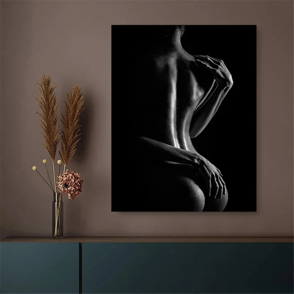 60*80cm Bare Back Frameless Canvas Painting Wall Art Decoration for Living Room Bedroom - 4