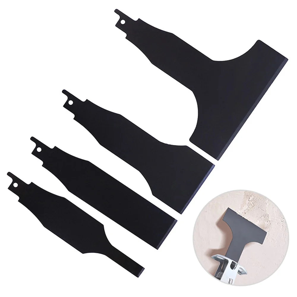 RUITOOL 4Pcs 10 / 30 / 50 / 100mm Alloy Steel Reciprocating Saw Scraper Blade Tile Cleaning Tool - 1