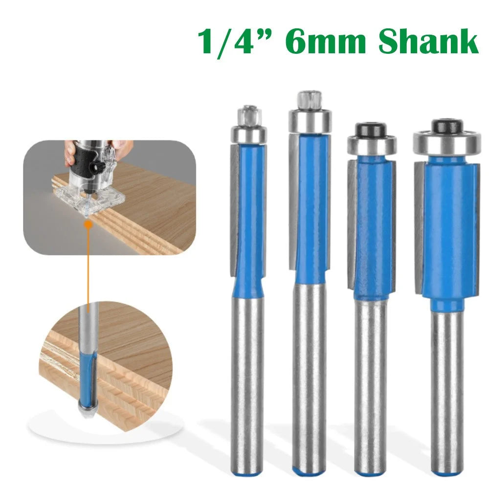 6mm Shank Tungsten Steel Alloy Milling Cutter Router Bit Engraving Tools Wood MDF Carving Cutter - 6x1 / 2x25.4mm - 2
