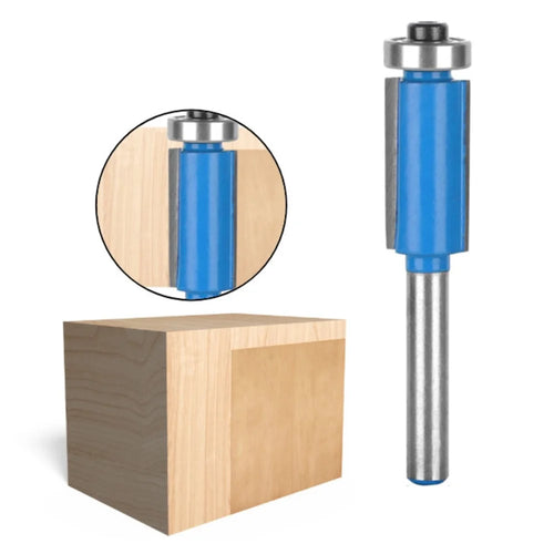 1 / 4 Inch Shank Tungsten Steel Alloy Cutter Wood Single Bearing Blue Straight Trimmers Router - 1 / 4x1 / 2x25.4 - 1