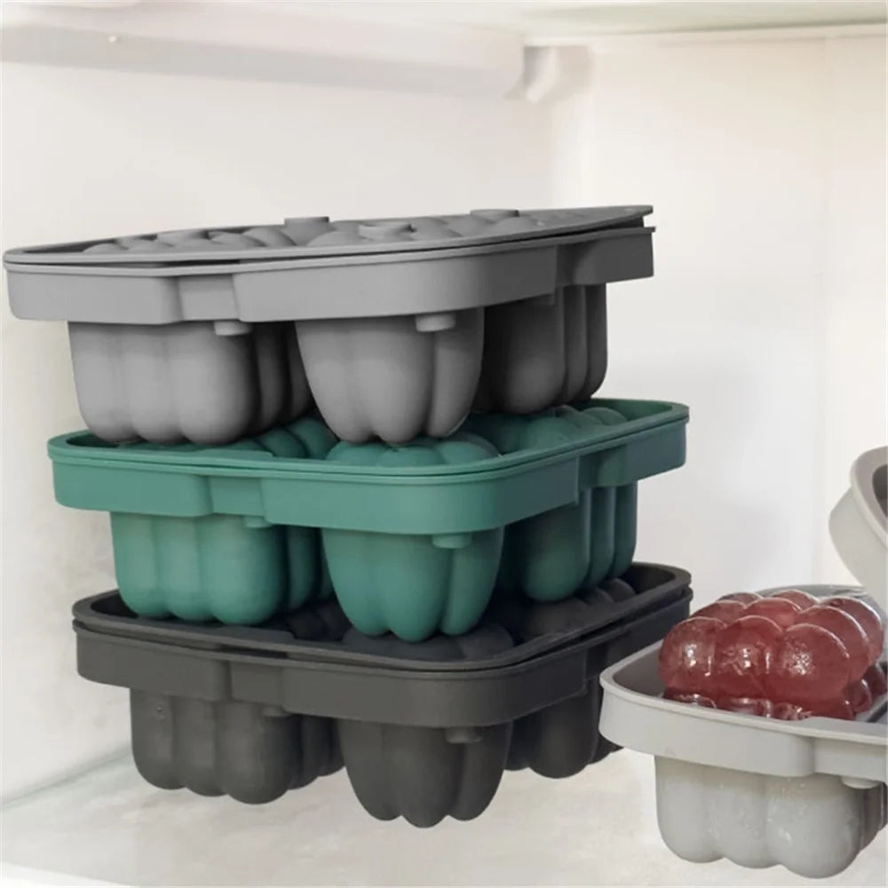 2 in 1 Ice Cube Tray Reusable Silicone Ice Making Mold with Funnel + Ice Clamp (BPA Free, No FDA Certificate) - Grey - 7