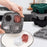 2 in 1 Silicone Ice Cube Tray Ice Making Mold with Funnel (BPA Free, No FDA Certificate) - Grey - 3