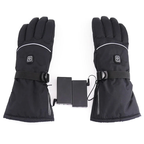 1 Pair Multi-Function Heating Gloves 3-Gear Temperature Adjustable Electric Thermal Gloves for Snowboard Cycling Ski (No Battery) - 1