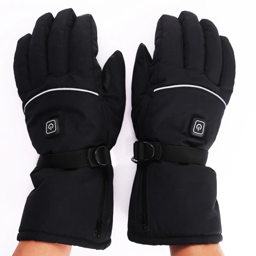 1 Pair Multi-Function Heating Gloves 3-Gear Temperature Adjustable Electric Thermal Gloves for Snowboard Cycling Ski (No Battery) - 4