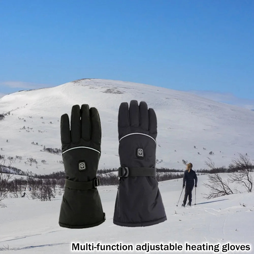 1 Pair Multi-Function Heating Gloves 3-Gear Temperature Adjustable Electric Thermal Gloves for Snowboard Cycling Ski (No Battery) - 5