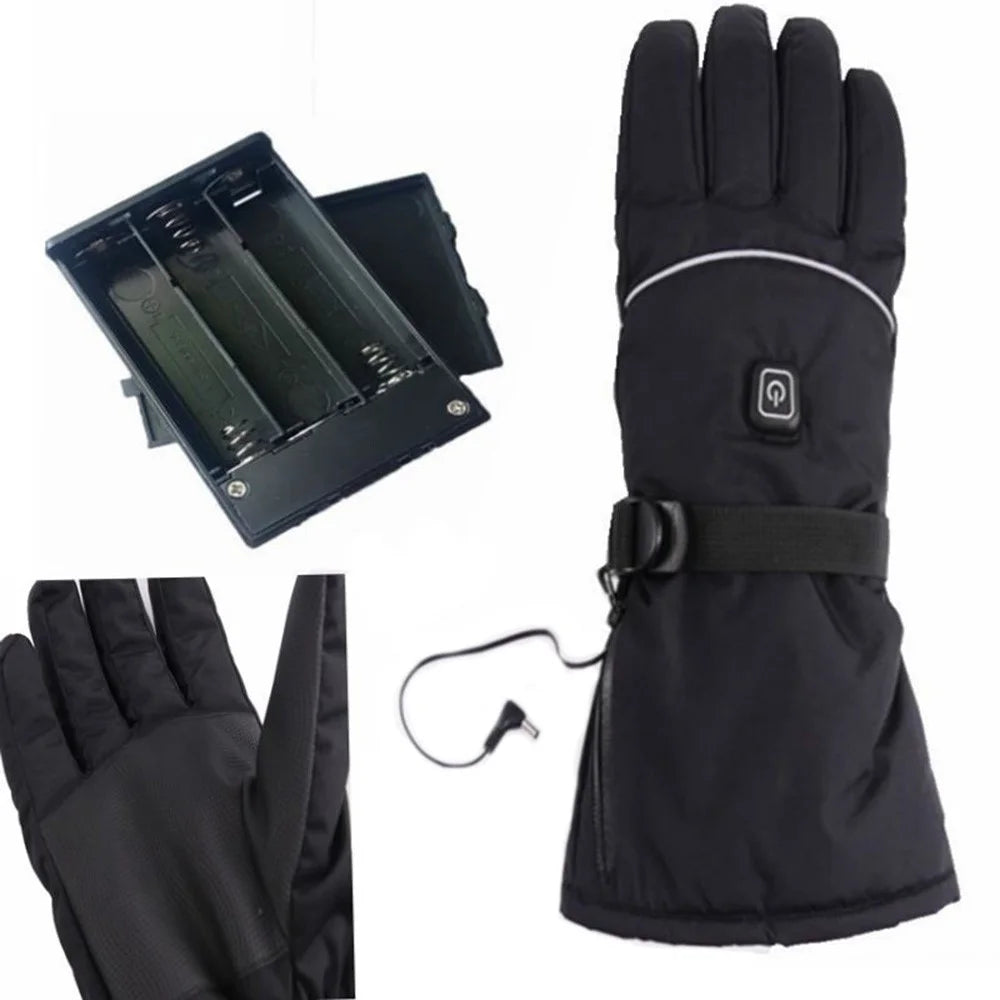 1 Pair Multi-Function Heating Gloves 3-Gear Temperature Adjustable Electric Thermal Gloves for Snowboard Cycling Ski (No Battery) - 6