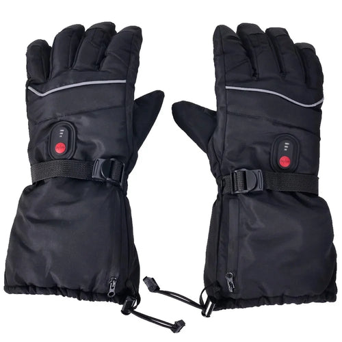 1 Pair Touch Screen Heating Gloves Multi-Function Temperature Adjustable Electric Thermal Gloves for Snowboard Cycling Ski (No Battery) - 1