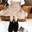 3-Gear USB Electric Heating Blanket Office Home Body Warm Heated Blanket Shawl with Hand Pocket - Coffee - 2