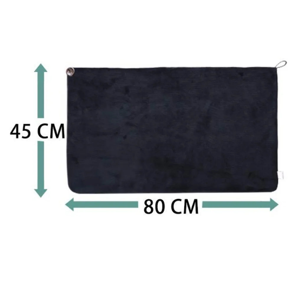 USB Electric Heating Shawl Blanket Seat Cushion Winter Soft Warm Heated Shawl - Black - 7