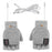1 Pair USB Electric Heating Winter Gloves Warm Heated Polyester Half Finger Gloves with Flap Lid - Light Grey - 1
