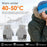 1 Pair USB Electric Heating Winter Gloves Warm Heated Polyester Half Finger Gloves with Flap Lid - Light Grey - 2