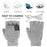 1 Pair USB Electric Heating Winter Gloves Warm Heated Polyester Half Finger Gloves with Flap Lid - Light Grey - 3