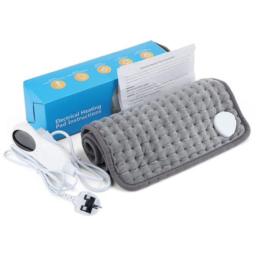 HAILICARE Electric Heating Pad Washable Blanket Body Heated Mat Winter Warmer Cushion with 3 Gear Timing (CE) - UK Plug - 1