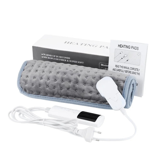HAILICARE Electric Heating Pad 9 Gear Temperature Adjustment Body Heated Mat Winter Warmer Cushion with 4 Gear Timing - EU Plug - 1