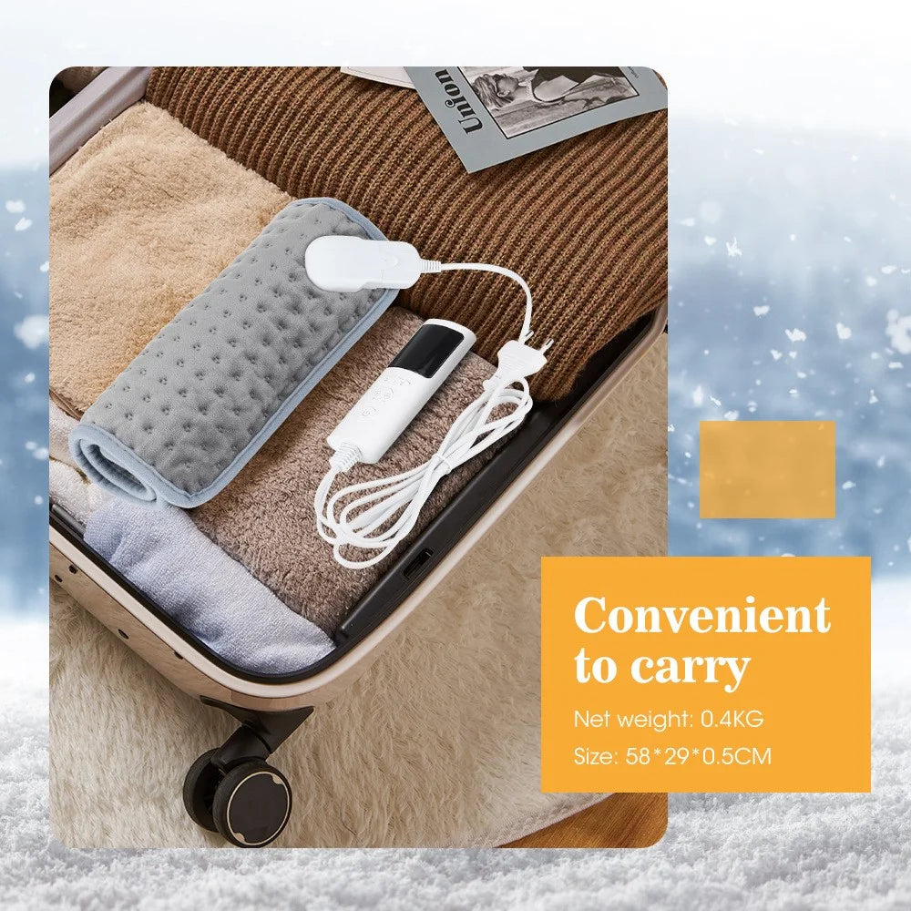 HAILICARE Electric Heating Pad 9 Gear Temperature Adjustment Body Heated Mat Winter Warmer Cushion with 4 Gear Timing - EU Plug - 7