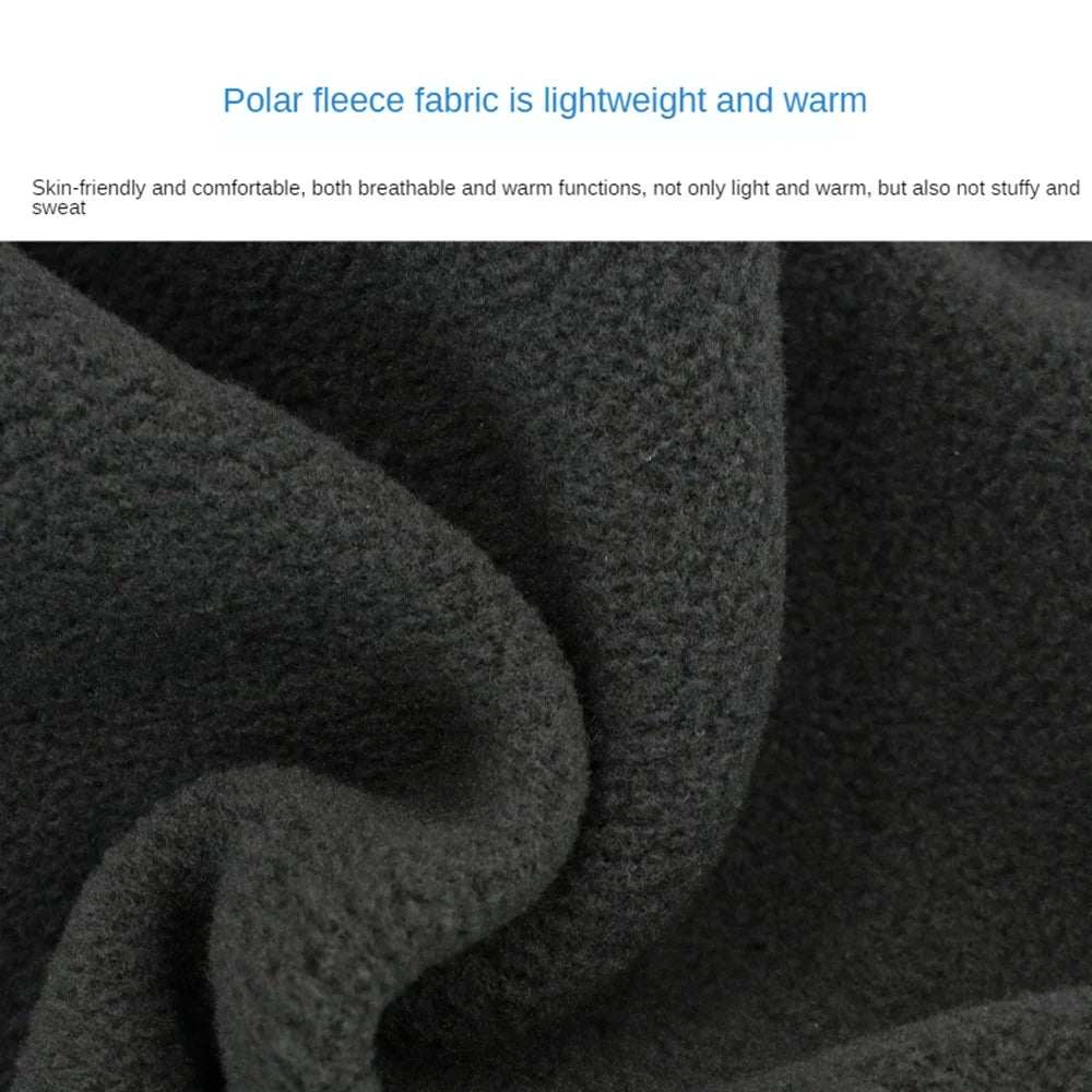 TT-DT Polar Fleece Balaclava Face Mask Windproof Neck Scarf Hood Warmer for Winter Outdoor Sports - Black - 4