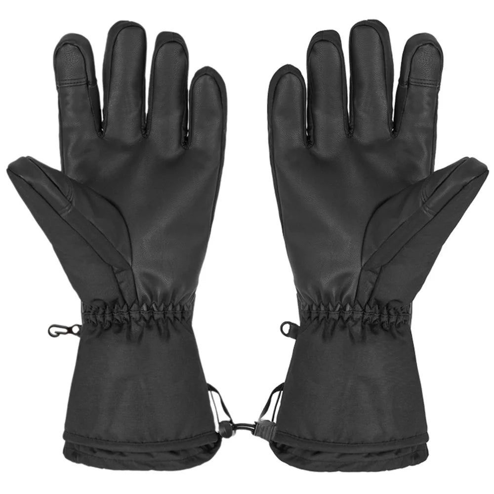 1 Pair Electric Heating Cycling Gloves Touch Screen Full Finger Winter Warm Gloves with 2x4000mAh Batteries - 2