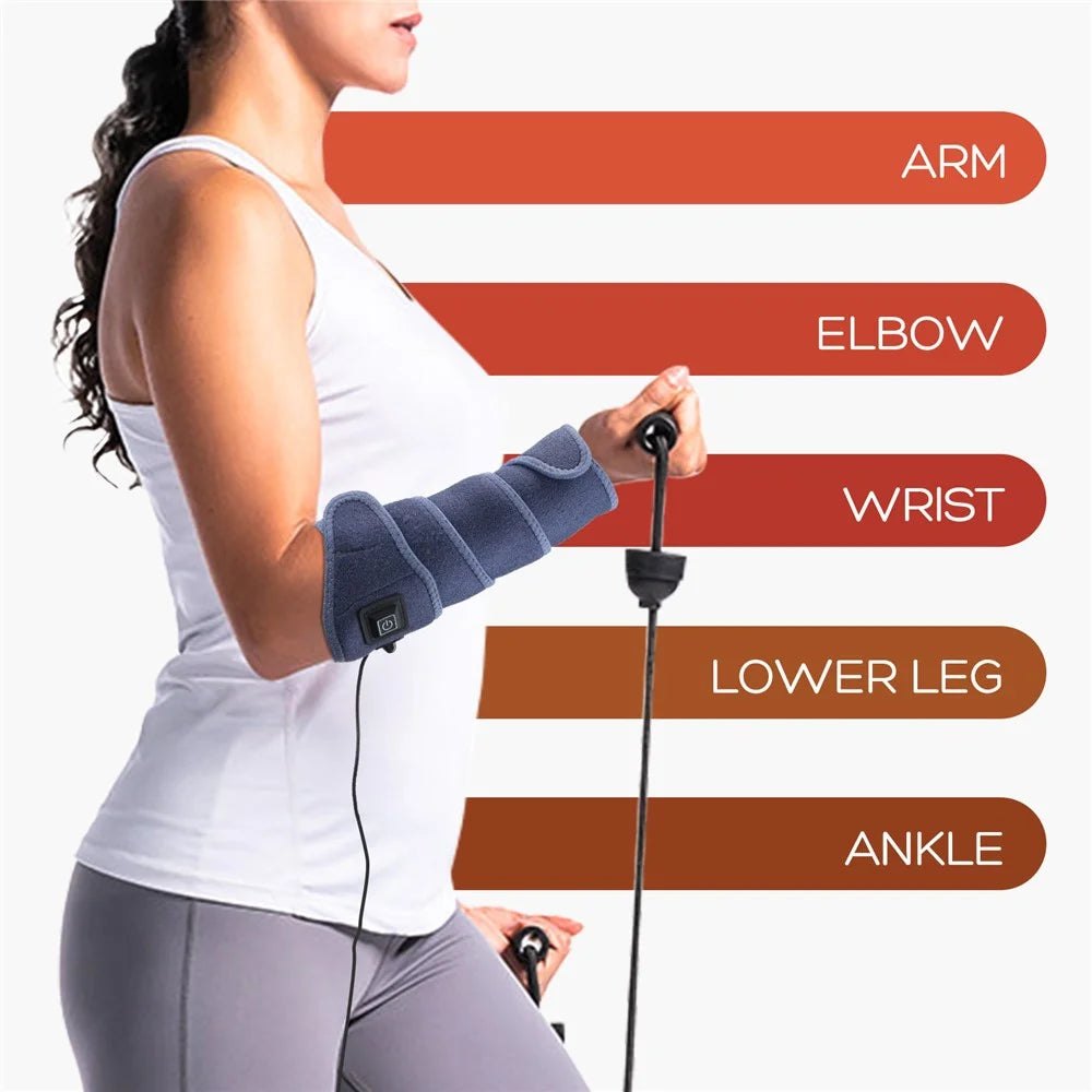 Winter Heating Band Multifunctional Elbow Electric Heater Wrist Ankle Protector Warmer Physiotherapy Pain Relief Heated Straps - US Plug - 2