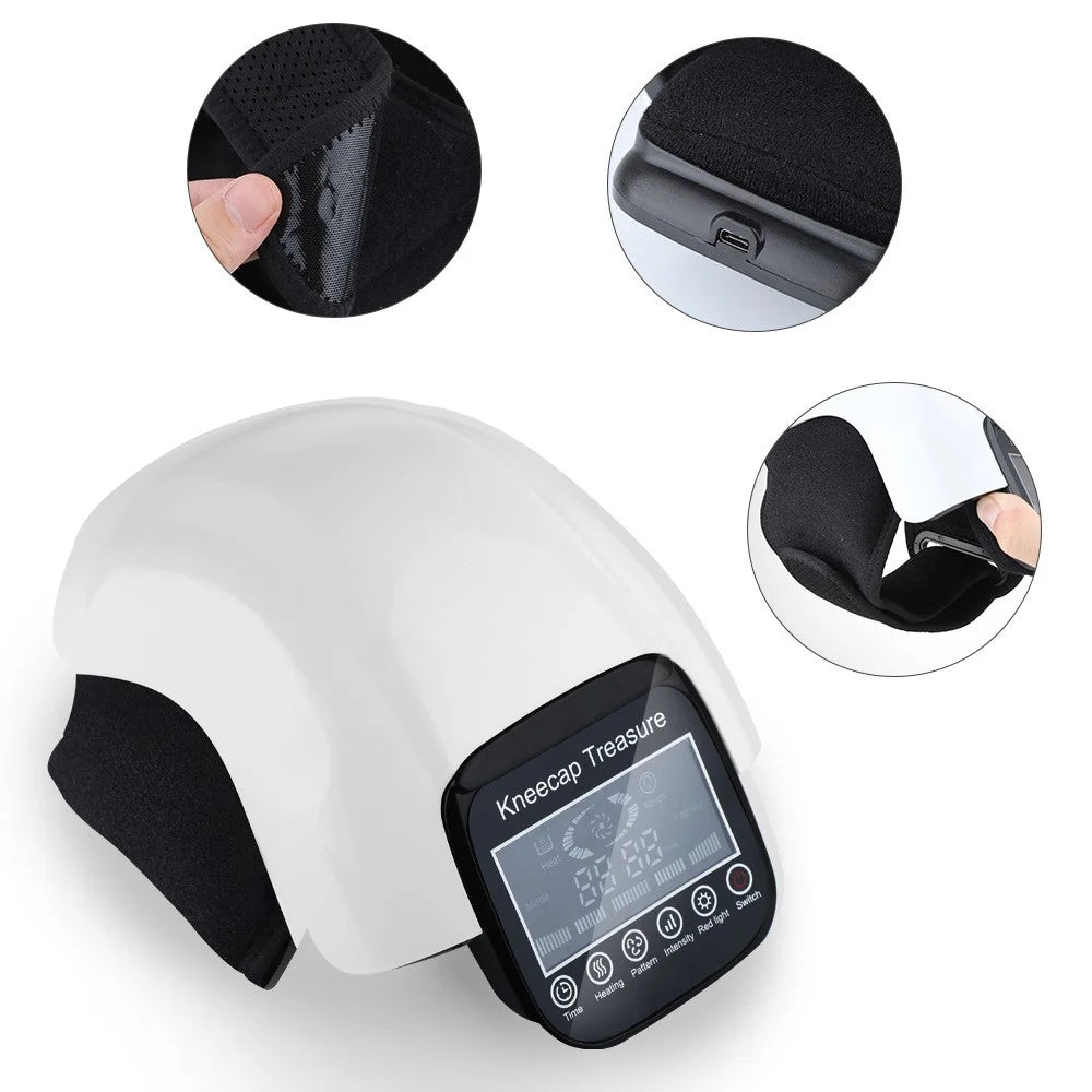 LCD Smart Heating Knee Massager Red Light Physiotherapy Pressure Massager Elbow Knee Electric Warmer - 4