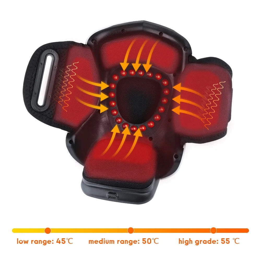 LCD Smart Heating Knee Massager Red Light Physiotherapy Pressure Massager Elbow Knee Electric Warmer - 5