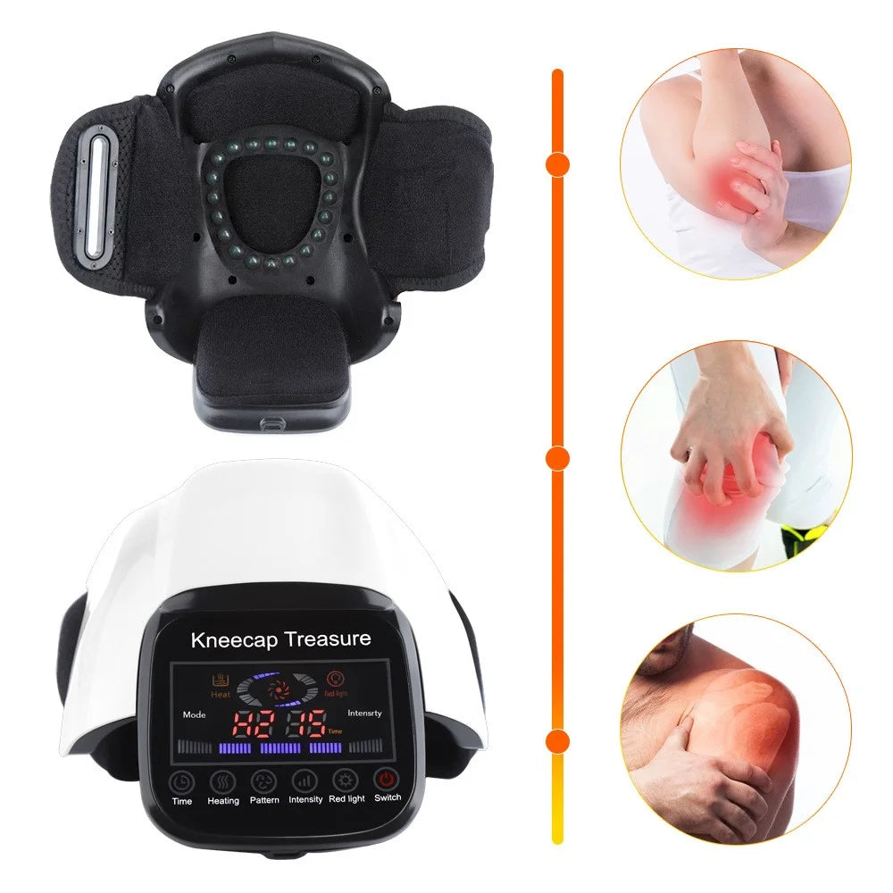 LCD Smart Heating Knee Massager Red Light Physiotherapy Pressure Massager Elbow Knee Electric Warmer - 6