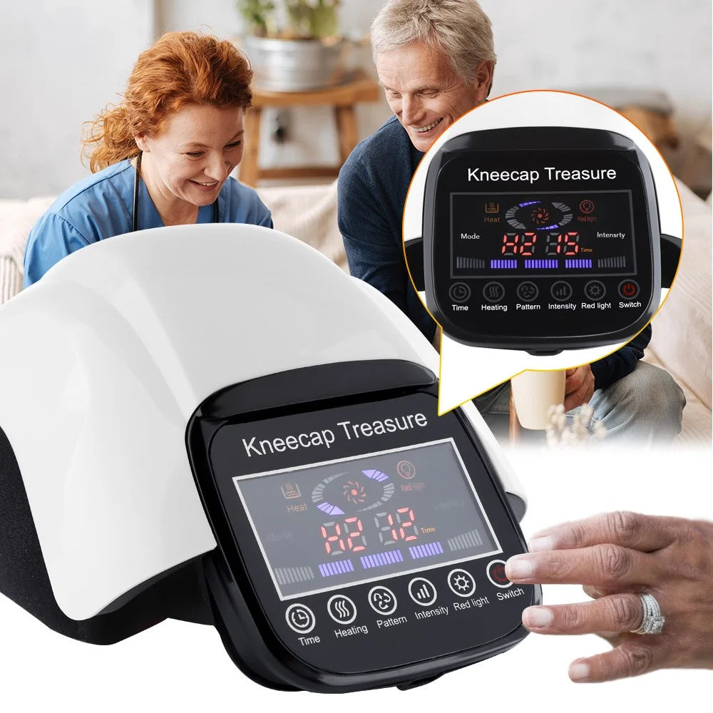 LCD Smart Heating Knee Massager Red Light Physiotherapy Pressure Massager Elbow Knee Electric Warmer - 7