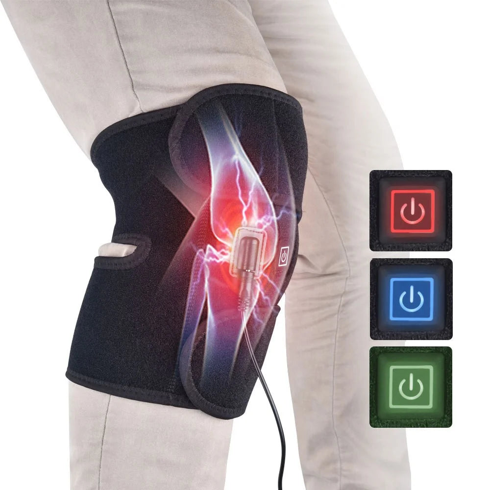 HAILICARE Electrothermal Knee Pads Mugwort Physical Therapy Heated Knee Pads Winter Legs Knee Warmer, USB Version - Black - 1