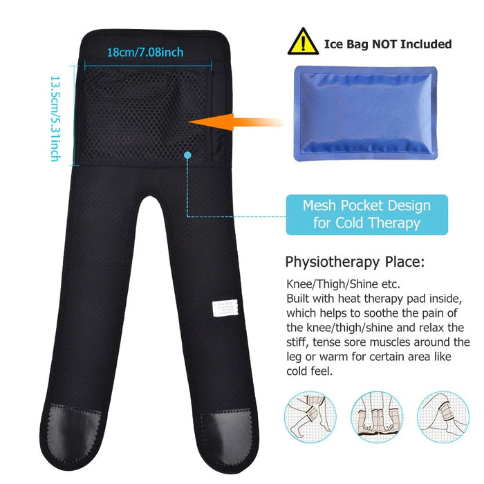 HAILICARE Electrothermal Knee Pads Mugwort Physical Therapy Heated Knee Pads Winter Legs Knee Warmer, USB Version - Black - 7