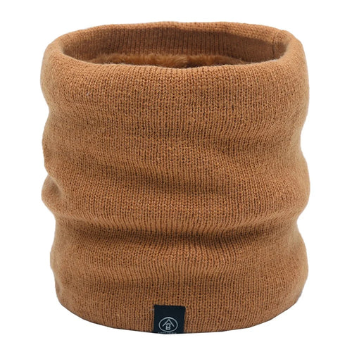 Winter Neck Warmer Fleece Neck Gaiter Thick Windproof Scarves for Women Men - Orange - 1