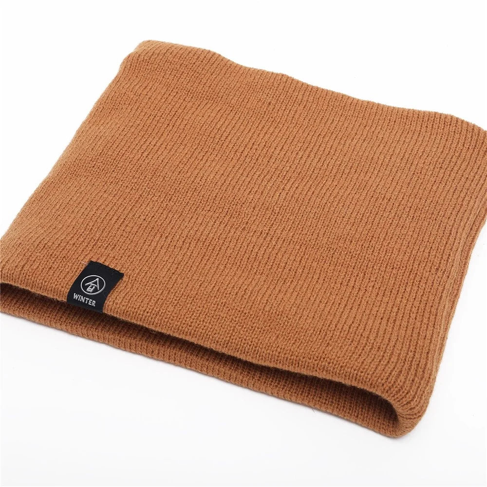 Winter Neck Warmer Fleece Neck Gaiter Thick Windproof Scarves for Women Men - Orange - 2