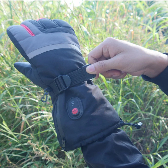 1Pair Portable Electric Heated Gloves for Winter Battery Heating Thermal Gloves Touchscreen Function Hand Warmer - 7