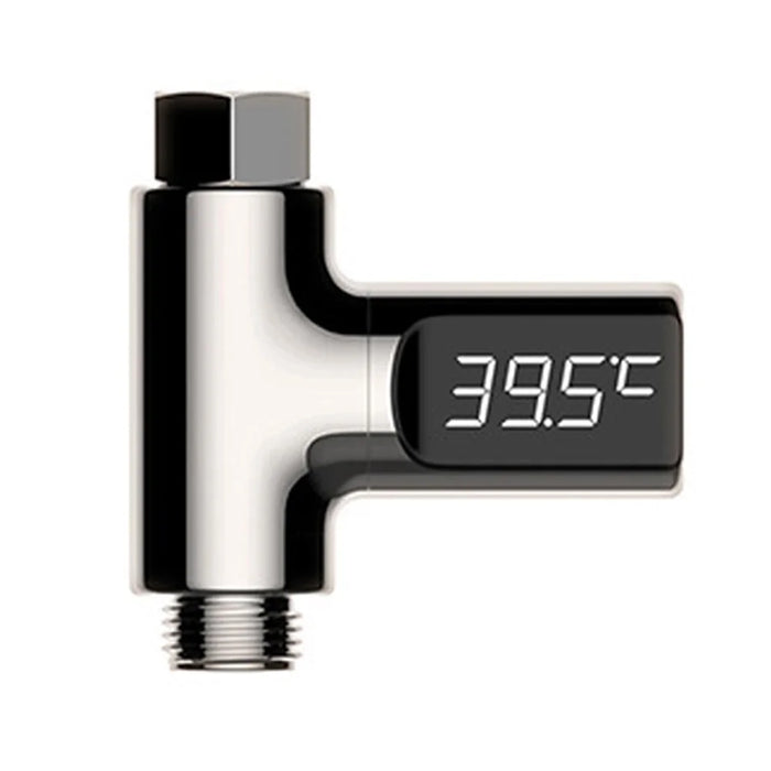 LED Digital Display Water Temperature Meter Gauge Bathroom Shower Thermometer, Electroplating Color - 1