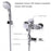 LED Digital Display Water Temperature Meter Gauge Bathroom Shower Thermometer, Electroplating Color - 5