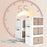 45*27*125.5cm 5 Layers Clear Shoes Clothing Storage Box PP+HIPS+TPR Home Clothes Snack Toy Storage Cabinet - 3