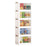 60.5*38*164cm 5 Layers Storage Box PP+HIPS+TPR Clear Door Clothes Snack Toy Storage Cabinet - 1