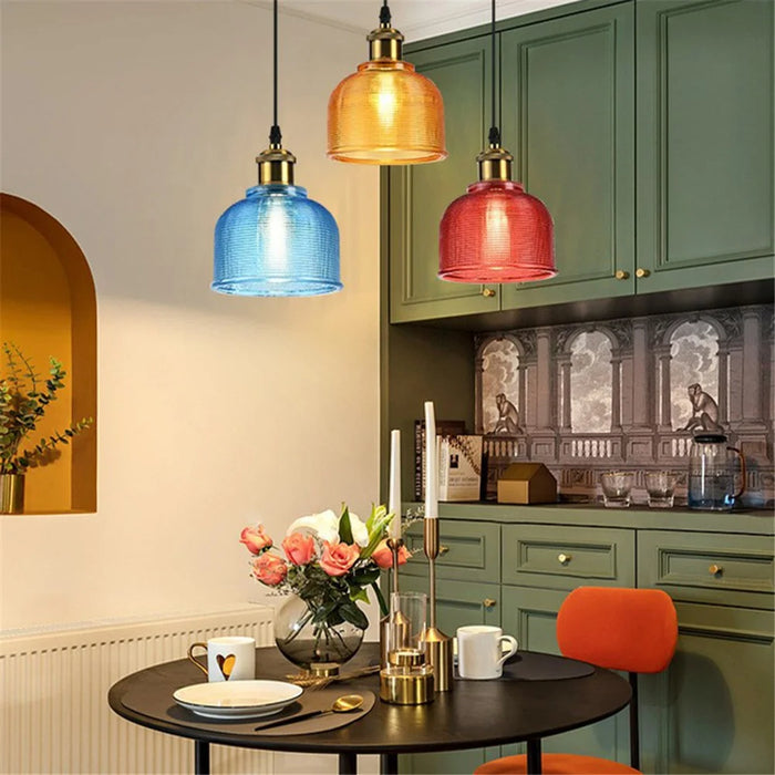 5W 3 Color Temperature LED Bulb Glass Chandelier Restaurant Bedroom Bar Small Chandelier Light - Smoke Grey - 5